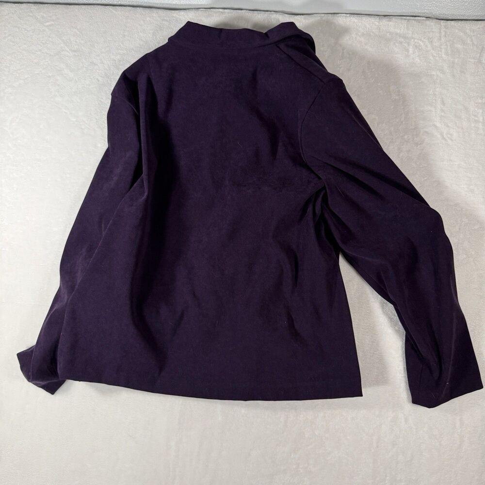 Briggs New York Jacket Womens Medium Purple Button Front Polyester Blend - Picture 7 of 11